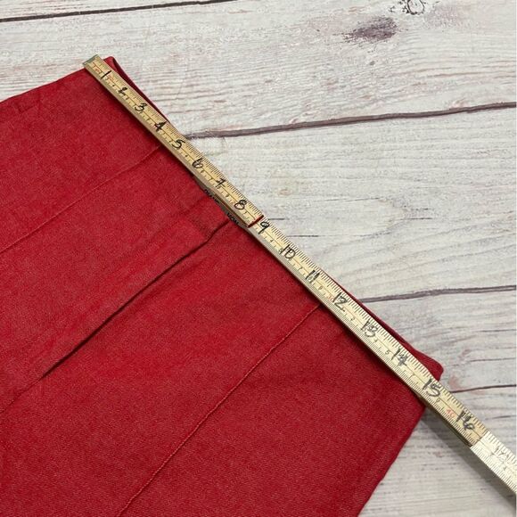 Diane Von Furstenberg Red Pants High Waist Tapered Leg Skinny Ankle Size 8 - Picture 9 of 11